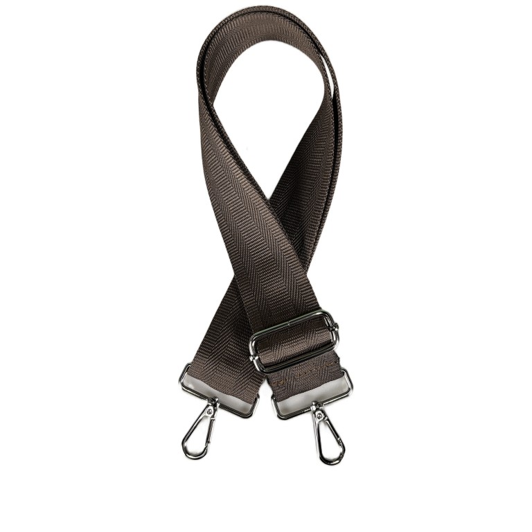 Schulterriemen Silberkarabiner Grau, Farbe: grau, Marke: Hausfelder Manufaktur, EAN: 4065646017948, Bild 1 von 2