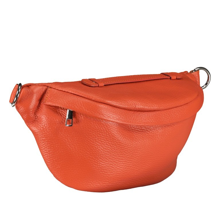 Gürteltasche Silberbeschlag Orange, Farbe: orange, Marke: Hausfelder Manufaktur, EAN: 4065646018181, Abmessungen in cm: 36x16.5x10, Bild 2 von 7