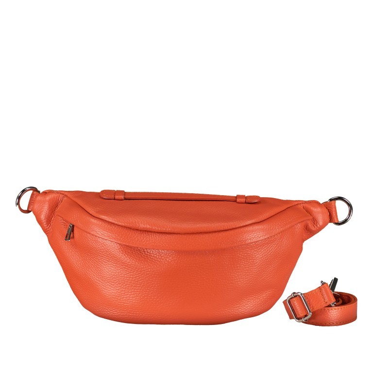 Gürteltasche Silberbeschlag Orange, Farbe: orange, Marke: Hausfelder Manufaktur, EAN: 4065646018181, Abmessungen in cm: 36x16.5x10, Bild 1 von 7