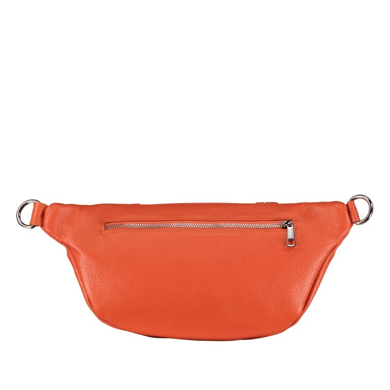 Gürteltasche Silberbeschlag Orange, Farbe: orange, Marke: Hausfelder Manufaktur, EAN: 4065646018181, Abmessungen in cm: 36x16.5x10, Bild 3 von 7