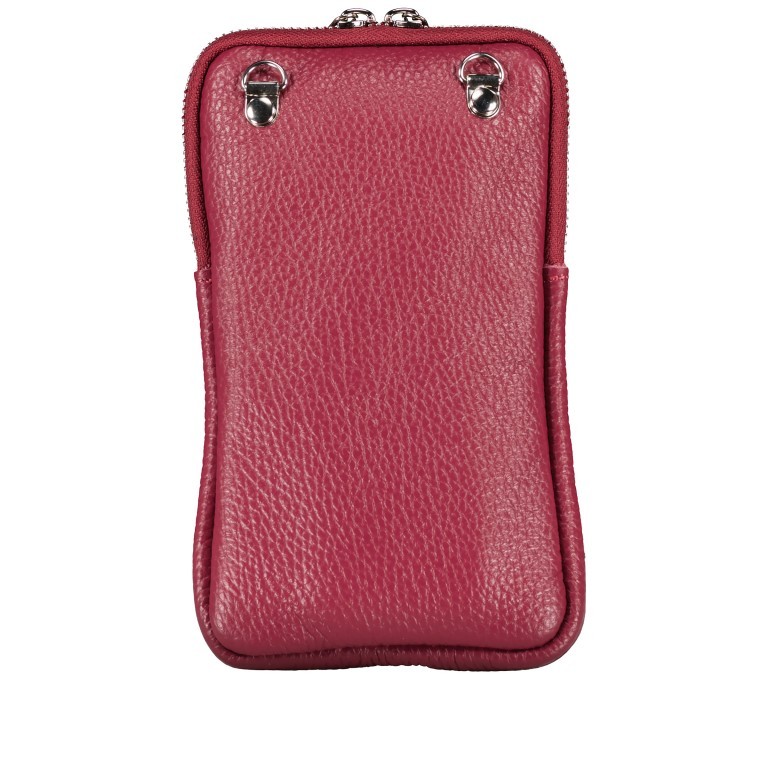 Umhängetasche / Handytasche mit austauschbaren Riemen und Silberfittings Mauve, Farbe: taupe/khaki, Marke: Hausfelder Manufaktur, EAN: 4065646018358, Abmessungen in cm: 11x17.5x2, Bild 3 von 6