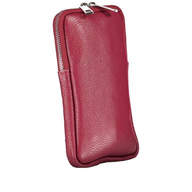 Umhängetasche / Handytasche mit austauschbaren Riemen und Silberfittings Mauve, Farbe: taupe/khaki, Marke: Hausfelder Manufaktur, EAN: 4065646018358, Abmessungen in cm: 11x17.5x2, Bild 2 von 6