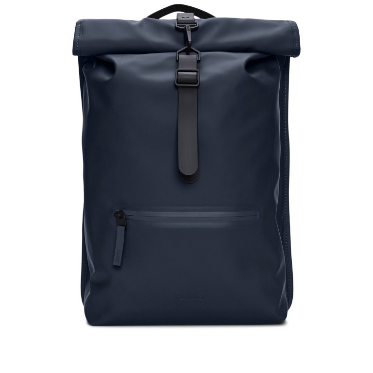 Rucksack Rolltop mit Laptopfach 16 Zoll Navy, Farbe: blau/petrol, Marke: Rains, EAN: 5711747561062, Abmessungen in cm: 32x48x11, Bild 1 von 5