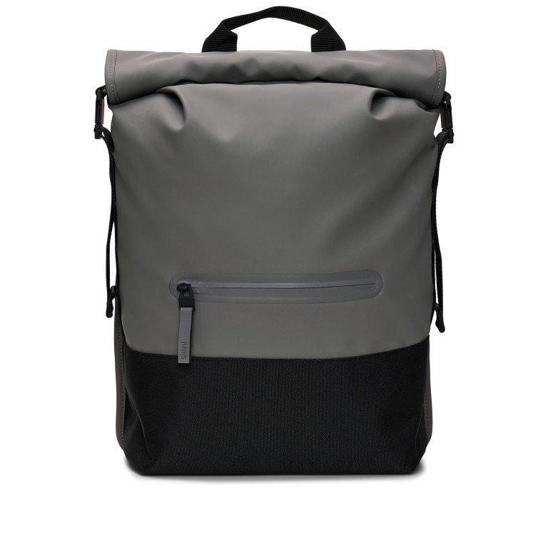 Rucksack Trail Rolltop Backpack mit Laptopfach 15 Zoll Grey, Farbe: grau, Marke: Rains, EAN: 5711747571047, Abmessungen in cm: 36x47x13, Bild 1 von 5