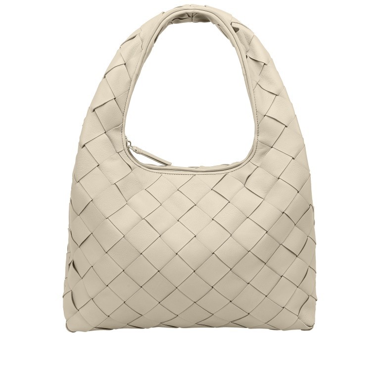 Beuteltasche Weave Jade Silky Leather Off White, Farbe: beige, Marke: Les Visionnaires, EAN: 4262415528623, Abmessungen in cm: 39x34x9, Bild 1 von 6