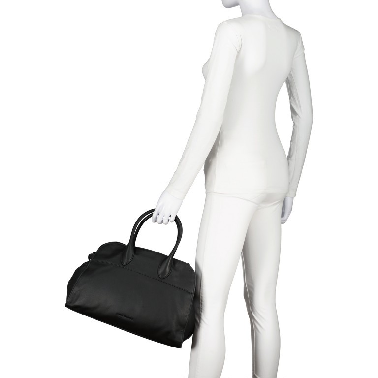 Handtasche Esme Soft Grainy Black, Farbe: schwarz, Marke: Les Visionnaires, EAN: 4262415527015, Abmessungen in cm: 39.5x24.5x21, Bild 4 von 7