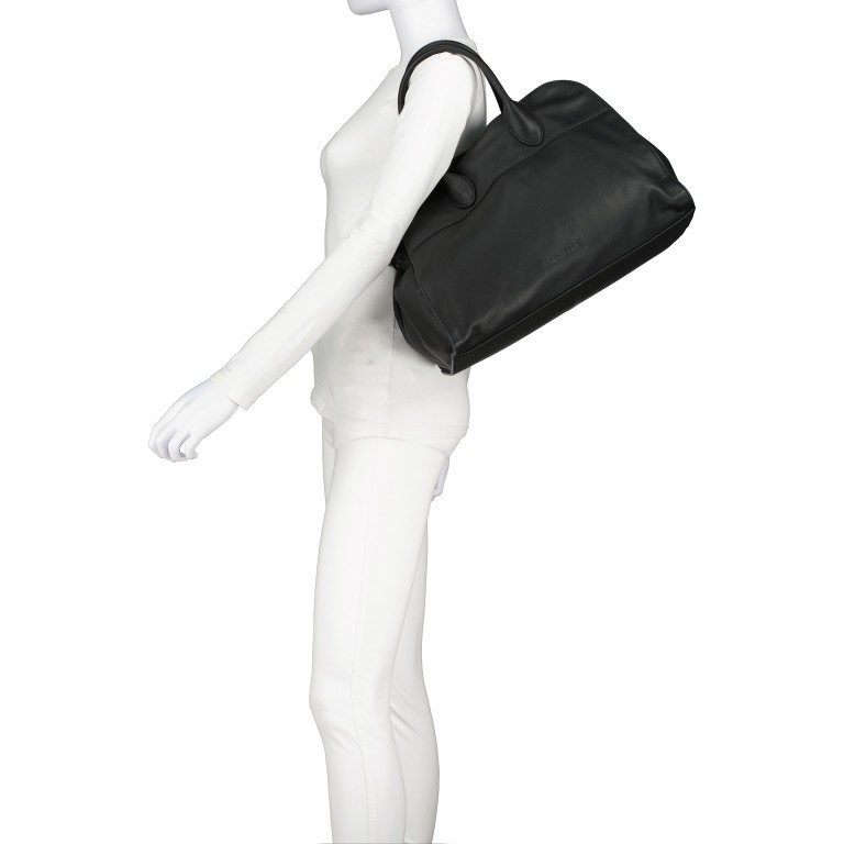 Handtasche Esme Soft Grainy Black, Farbe: schwarz, Marke: Les Visionnaires, EAN: 4262415527015, Abmessungen in cm: 39.5x24.5x21, Bild 5 von 7