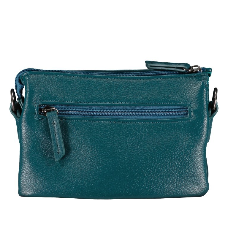Umhängetasche Larissa F41-1313 mit zwei Schulterriemen Petrol, Farbe: blau/petrol, Marke: Flanigan, EAN: 8721003101267, Abmessungen in cm: 18.5x13x7, Bild 3 von 6