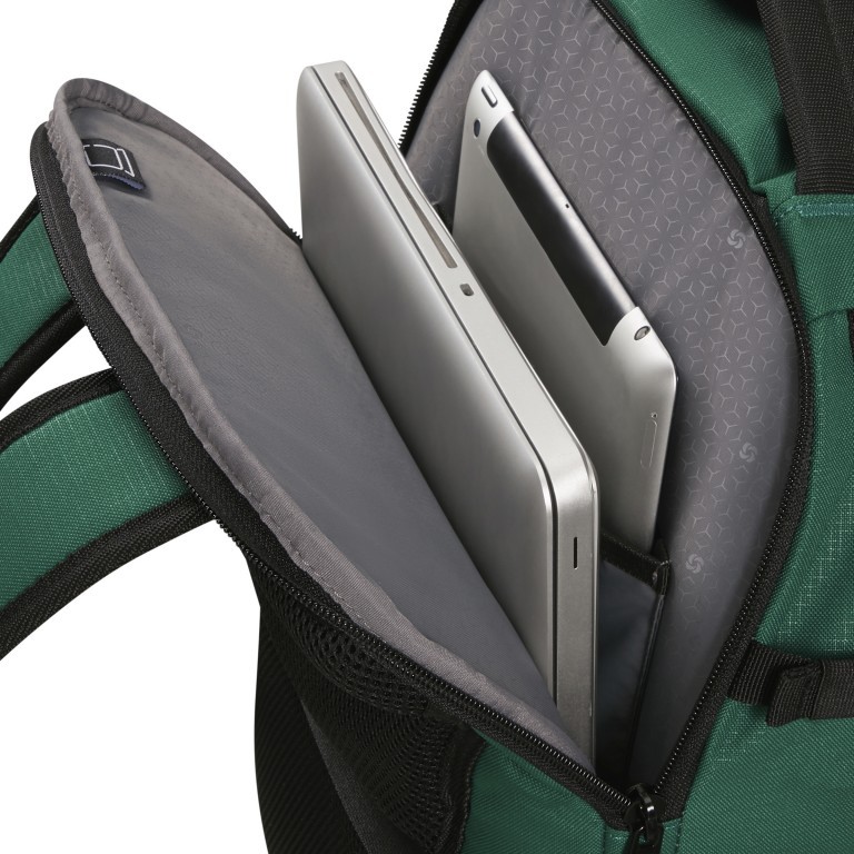 Rucksack Roader Backpack M mit Laptopfach 15.6 Zoll Jungle Green, Farbe: grün/oliv, Marke: Samsonite, EAN: 5400520222138, Abmessungen in cm: 33x44x23, Bild 8 von 9