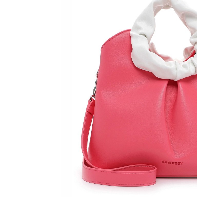 Handtasche NFT Web 3.0 Cityshopper mit austauschbaren Griffpaaren Pink White, Farbe: rosa/pink, Marke: Suri Frey, EAN: 4056185200243, Abmessungen in cm: 31x27x13, Bild 6 von 6
