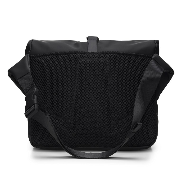 Kuriertasche Rolltop Commuter Bag erweiterbar Black, Farbe: schwarz, Marke: Rains, EAN: 5711747572952, Abmessungen in cm: 32x52x11, Bild 2 von 4