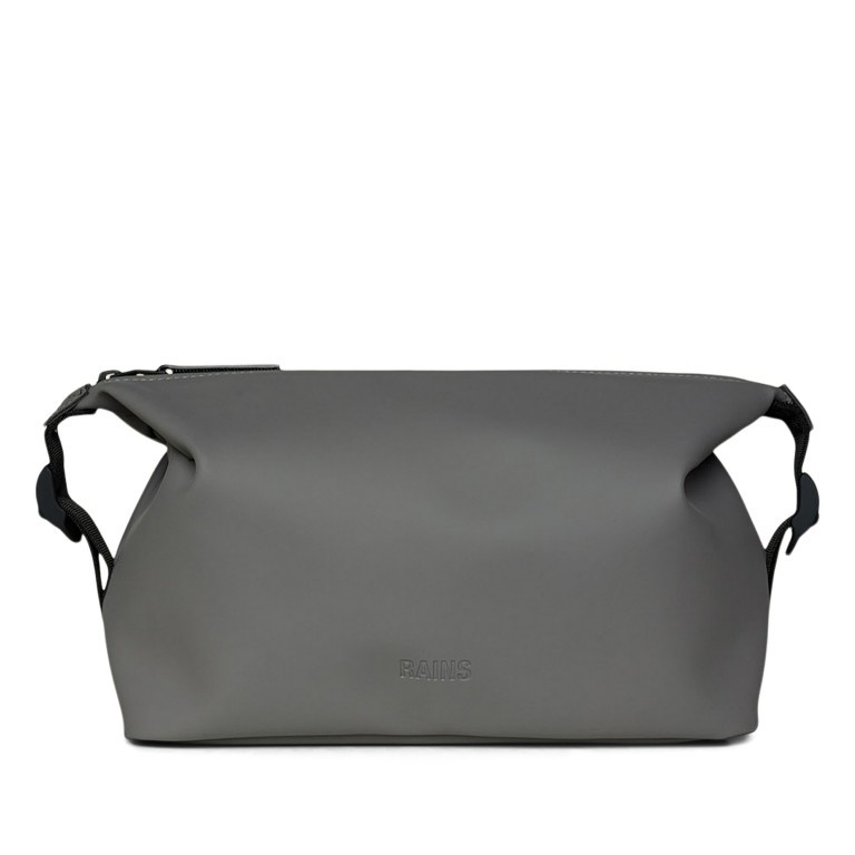 Kulturbeutel Weekend Wash Bag Grey, Farbe: grau, Marke: Rains, EAN: 5711747558093, Abmessungen in cm: 26x14x12, Bild 1 von 4