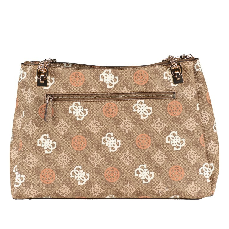 Shopper Eliette 4G-Logo Peony Latte Multi, Farbe: cognac, Marke: Guess, EAN: 0190231812364, Abmessungen in cm: 37x25x10.5, Bild 3 von 5