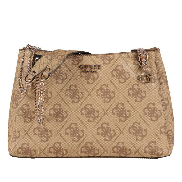 Shopper Eliette 4G-Logo Latte, Farbe: cognac, Marke: Guess, EAN: 0190231812524, Abmessungen in cm: 27x25x10.5, Bild 1 von 5