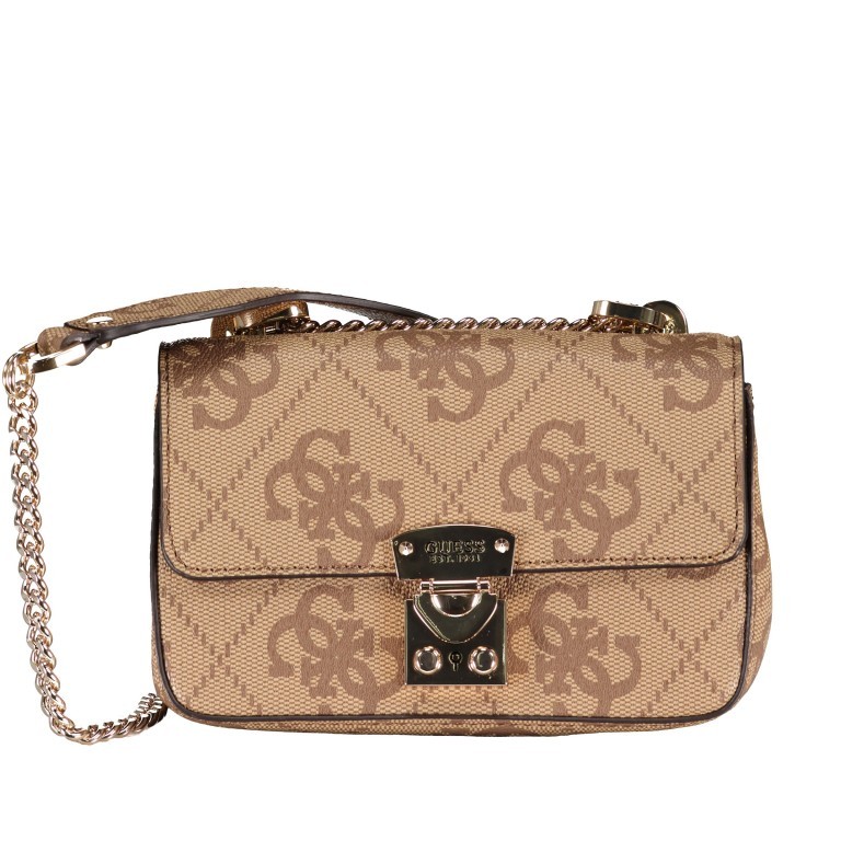 Umhängetasche Eliette Logo Mini Latte, Farbe: cognac, Marke: Guess, EAN: 0190231812562, Abmessungen in cm: 18x11x5, Bild 1 von 7