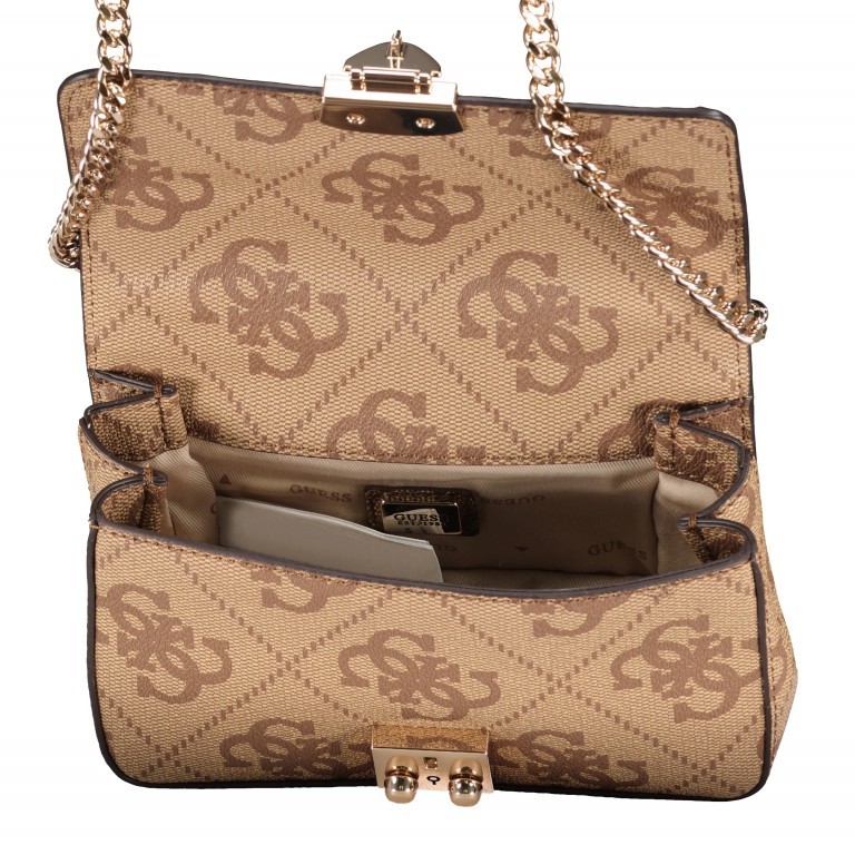 Umhängetasche Eliette Logo Mini Latte, Farbe: cognac, Marke: Guess, EAN: 0190231812562, Abmessungen in cm: 18x11x5, Bild 7 von 7