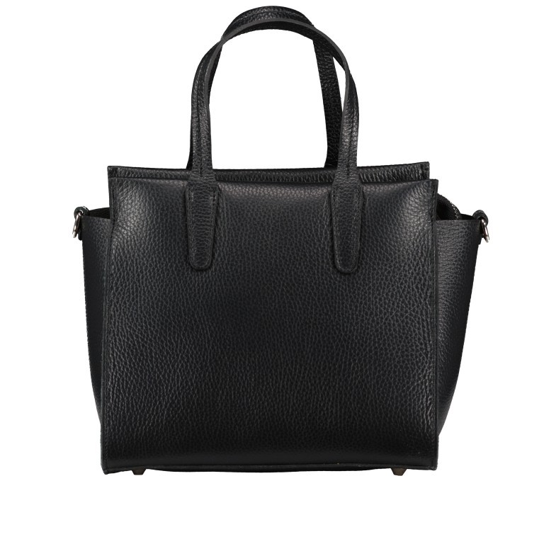 Handtasche Schwarz, Farbe: schwarz, Marke: Hausfelder Manufaktur, EAN: 4065646019362, Abmessungen in cm: 23x20.5x13, Bild 3 von 7