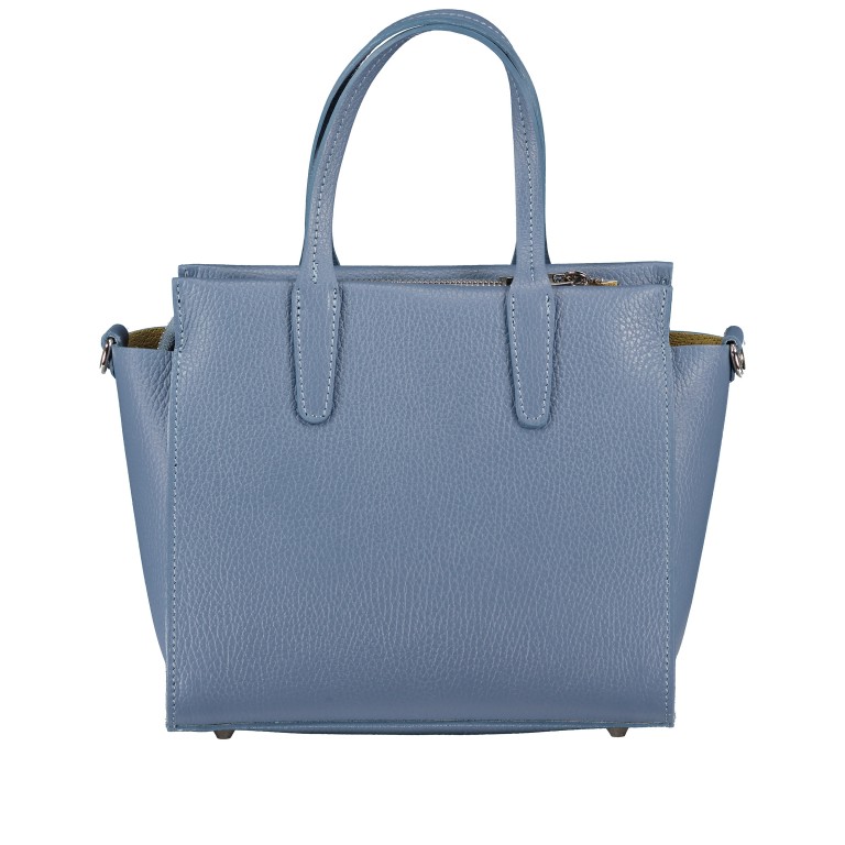 Handtasche Blau, Farbe: blau/petrol, Marke: Hausfelder Manufaktur, EAN: 4065646019393, Abmessungen in cm: 23x20.5x13, Bild 3 von 7