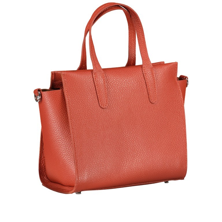 Handtasche Orange, Farbe: orange, Marke: Hausfelder Manufaktur, EAN: 4065646019409, Abmessungen in cm: 23x20.5x13, Bild 2 von 7