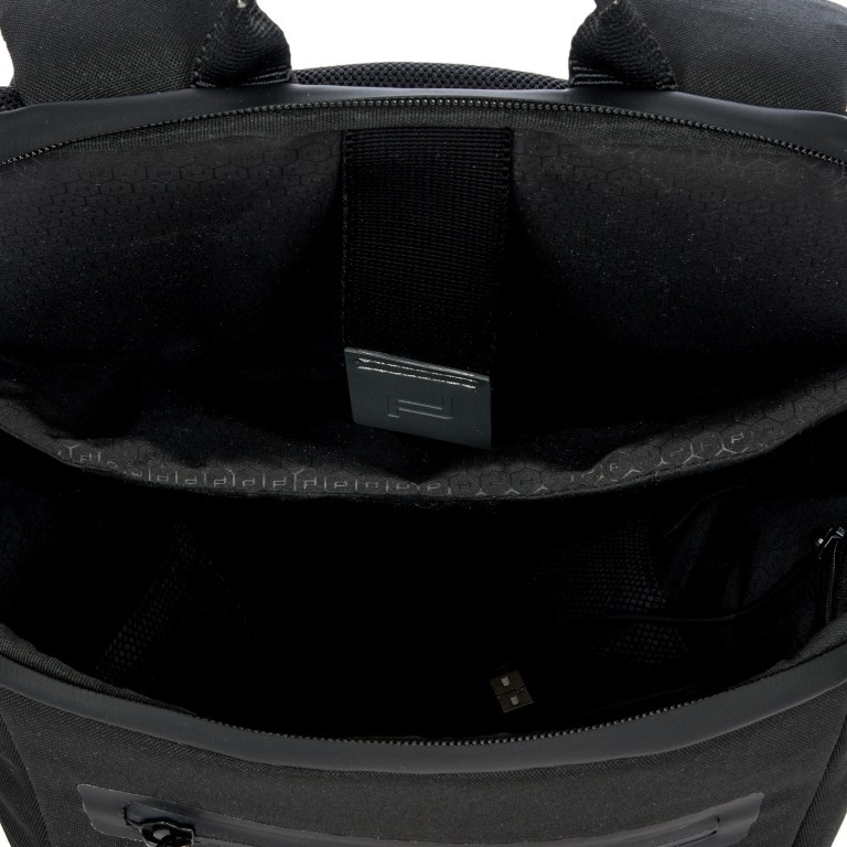 Freizeitrucksack Urban Eco Backpack XS Black, Farbe: schwarz, Marke: Porsche Design, EAN: 4056487017471, Abmessungen in cm: 27x40x14, Bild 6 von 14