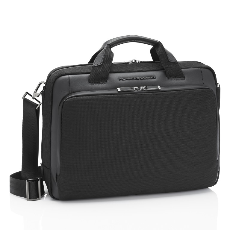 Aktentasche Roadster 4.0 Briefcase S Black, Farbe: schwarz, Marke: Porsche Design, EAN: 4056487000596, Abmessungen in cm: 38x29x11, Bild 2 von 12