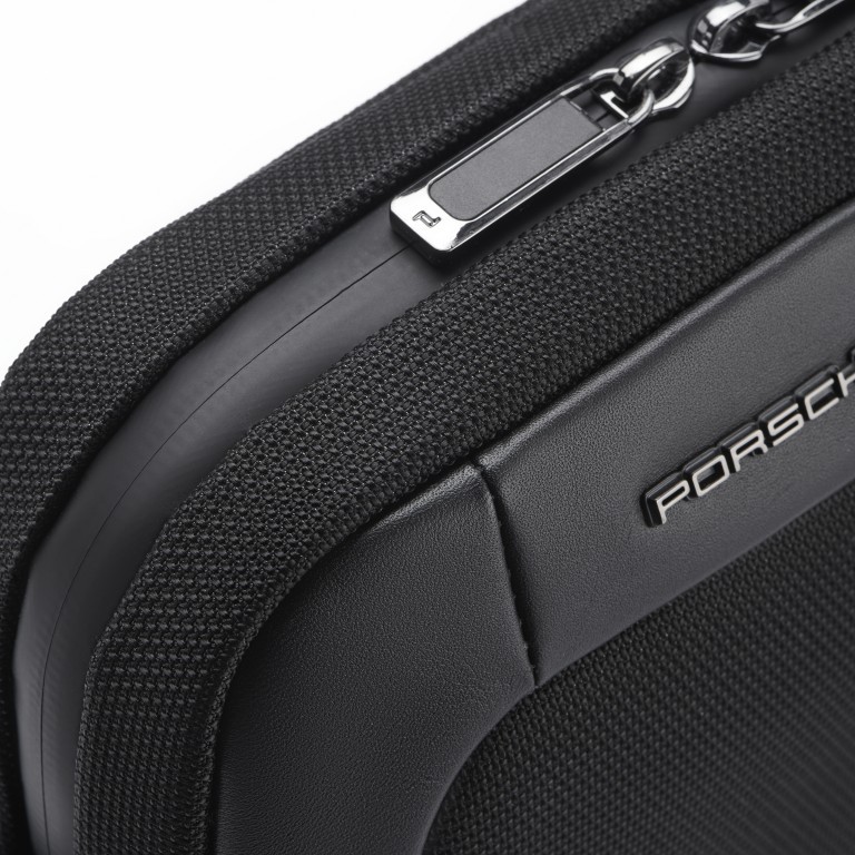 Umhängetasche Roadster 4.0 Shoulder Bag XS Black, Farbe: schwarz, Marke: Porsche Design, EAN: 4056487001661, Abmessungen in cm: 20x26x6.5, Bild 7 von 8