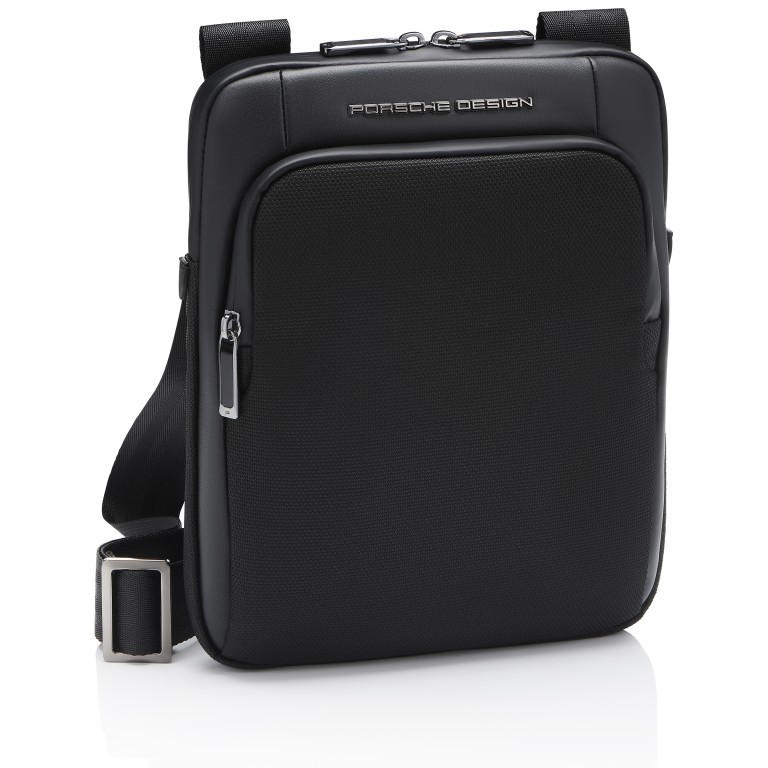 Umhängetasche Roadster 4.0 Shoulder Bag S Black, Farbe: schwarz, Marke: Porsche Design, EAN: 4056487001678, Abmessungen in cm: 21x28x3.5, Bild 3 von 9