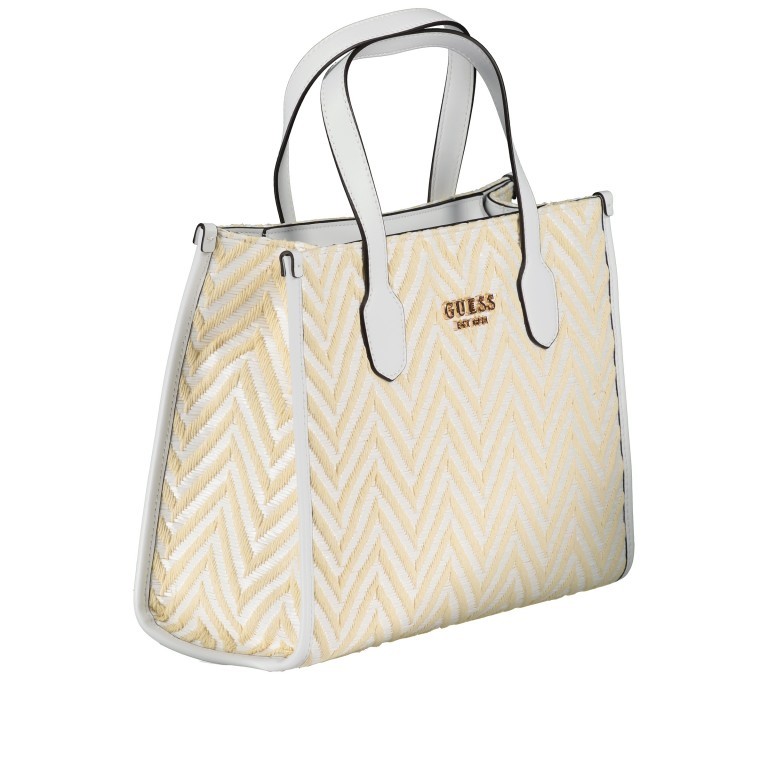 Handtasche Silvana White, Farbe: weiß, Marke: Guess, EAN: 0190231814917, Abmessungen in cm: 33.5x25.5x12.5, Bild 2 von 7