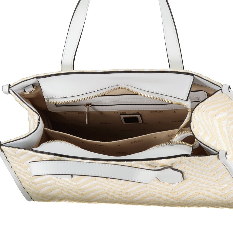 Handtasche Silvana White, Farbe: weiß, Marke: Guess, EAN: 0190231814917, Abmessungen in cm: 33.5x25.5x12.5, Bild 7 von 7