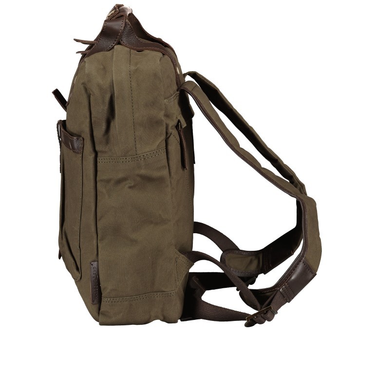 Rucksack City Canvas Joris CC-12558 mit Laptopfach 13 Zoll Olive Brown, Farbe: grün/oliv, Marke: Harbour 2nd, EAN: 4046478071247, Abmessungen in cm: 26x33.5x10, Bild 3 von 8