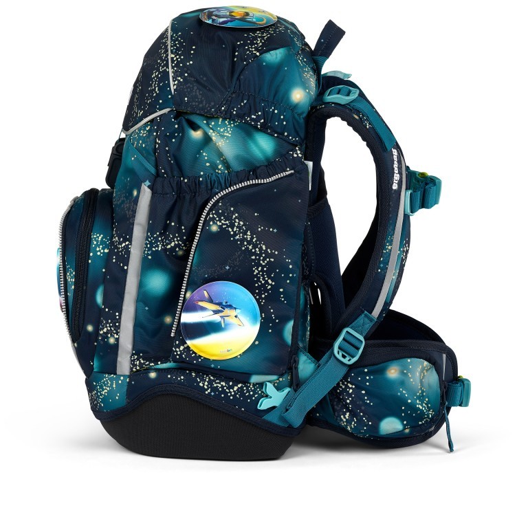 Schulranzen Pack Galaxy Glow Set 6-teilig RaumfahrBär, Farbe: blau/petrol, Marke: Ergobag, EAN: 4057081176953, Abmessungen in cm: 28x40x25, Bild 4 von 6