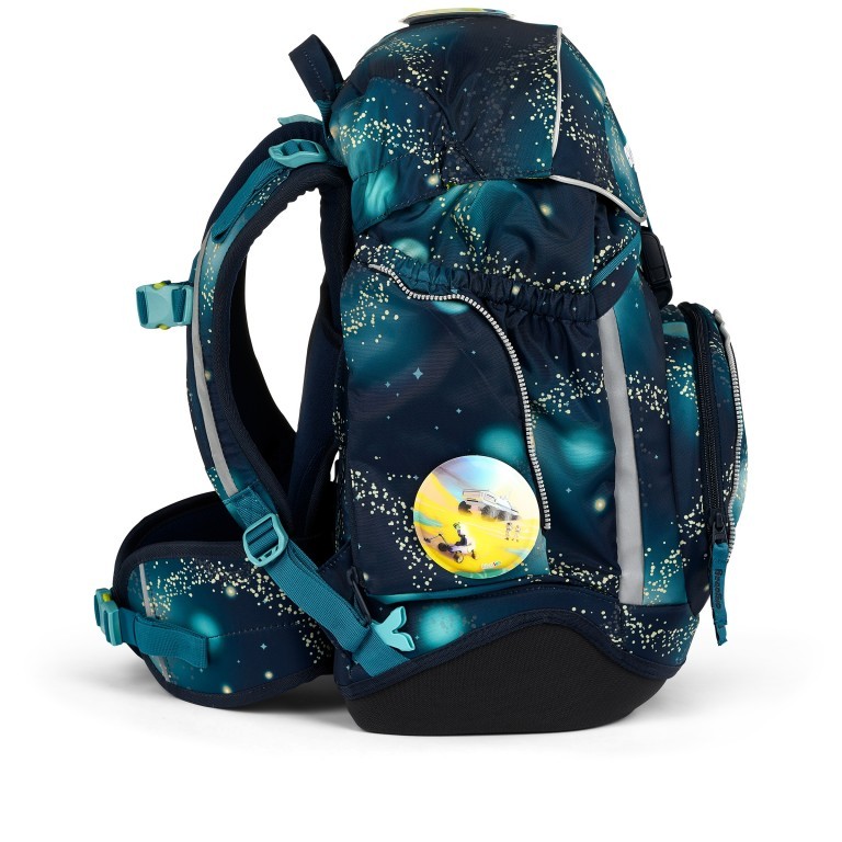 Schulranzen Pack Galaxy Glow Set 6-teilig RaumfahrBär, Farbe: blau/petrol, Marke: Ergobag, EAN: 4057081176953, Abmessungen in cm: 28x40x25, Bild 3 von 6