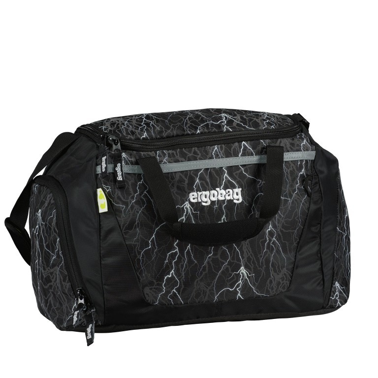 Sporttasche Glow Edition SuperreflektBär, Farbe: schwarz, Marke: Ergobag, EAN: 4057081120628, Abmessungen in cm: 40x20x25, Bild 1 von 1