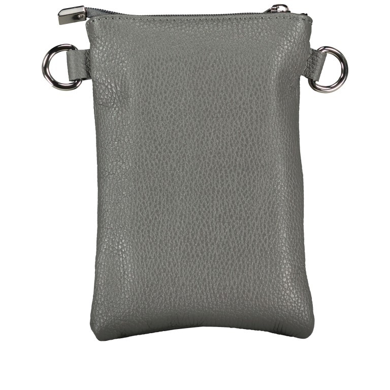 Umhängetasche / Handytasche mit austauschbaren Riemen Dunkelgrau, Farbe: grau, Marke: Hausfelder Manufaktur, EAN: 4065646019485, Abmessungen in cm: 14.5x20.5x1, Bild 3 von 6