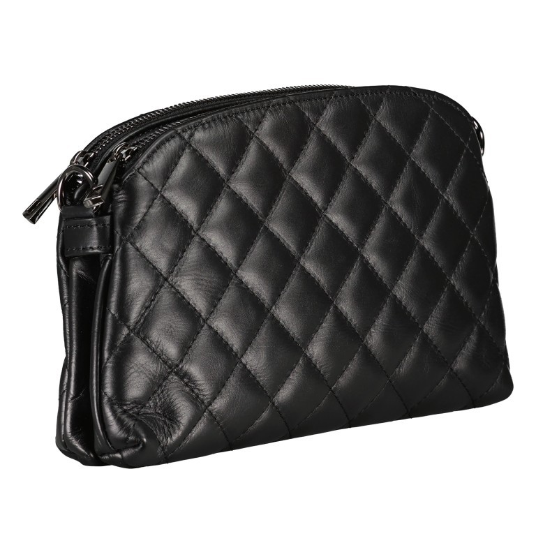 Umhängetasche Schwarz, Farbe: schwarz, Marke: Hausfelder Manufaktur, EAN: 4065646019522, Abmessungen in cm: 26x15.5x5.5, Bild 2 von 6
