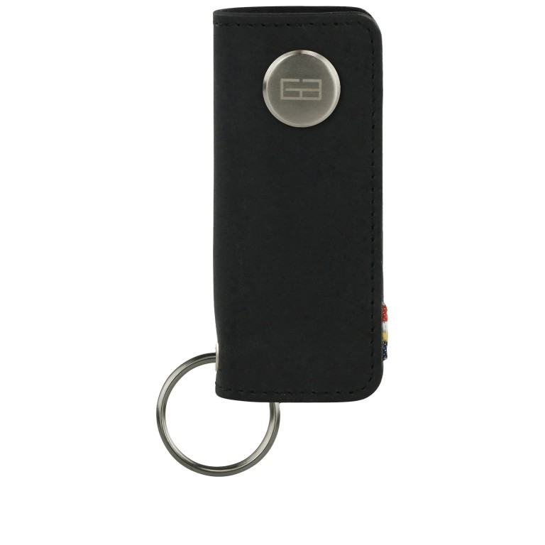 Schlüsselanhänger / Schlüsseletui Lusso Key Holder Black, Farbe: schwarz, Marke: Garzini, EAN: 0795152479131, Abmessungen in cm: 4x8.5x1.8, Bild 1 von 7