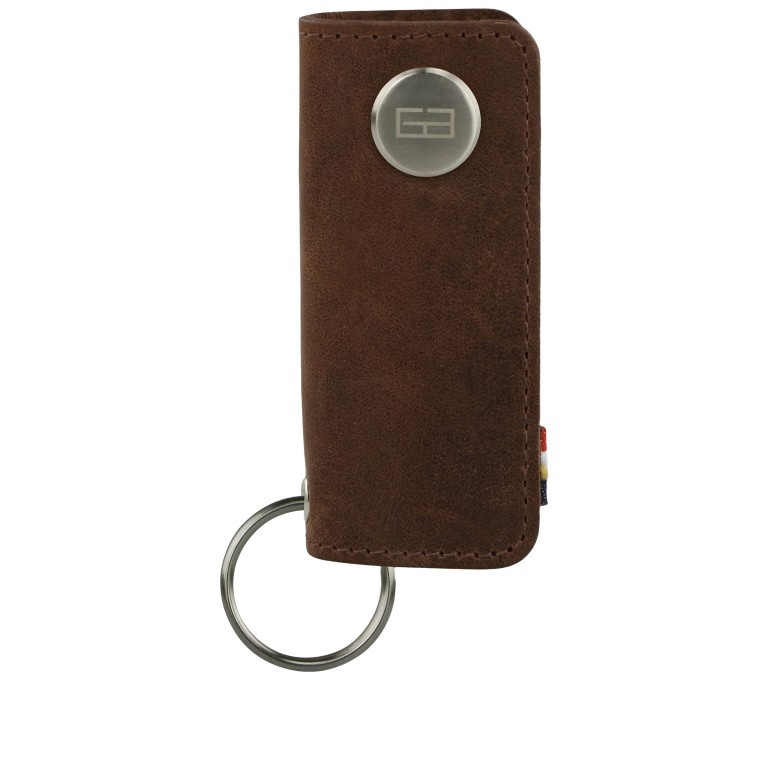 Schlüsselanhänger / Schlüsseletui Lusso Key Holder Brown, Farbe: braun, Marke: Garzini, EAN: 0795152479148, Abmessungen in cm: 4x8.5x1.8, Bild 1 von 7