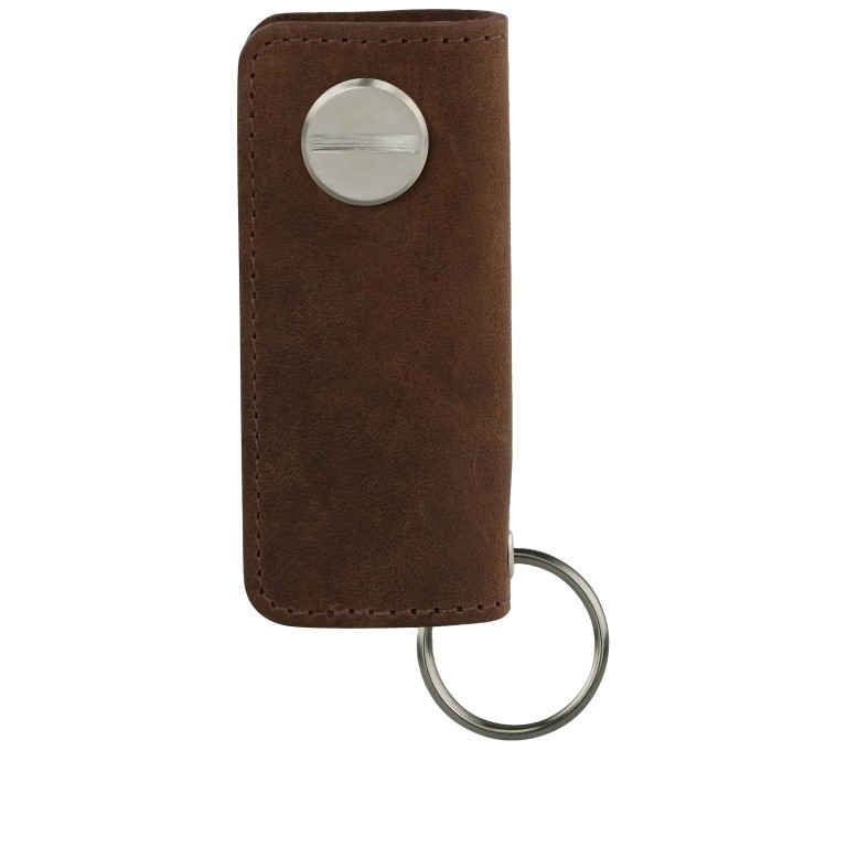 Schlüsselanhänger / Schlüsseletui Lusso Key Holder Brown, Farbe: braun, Marke: Garzini, EAN: 0795152479148, Abmessungen in cm: 4x8.5x1.8, Bild 6 von 7