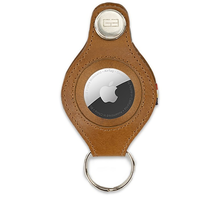 Schlüsselanhänger Lusso AirTag Key Holder Cognac, Farbe: cognac, Marke: Garzini, EAN: 5430003139356, Abmessungen in cm: 5x8.5x2, Bild 1 von 5