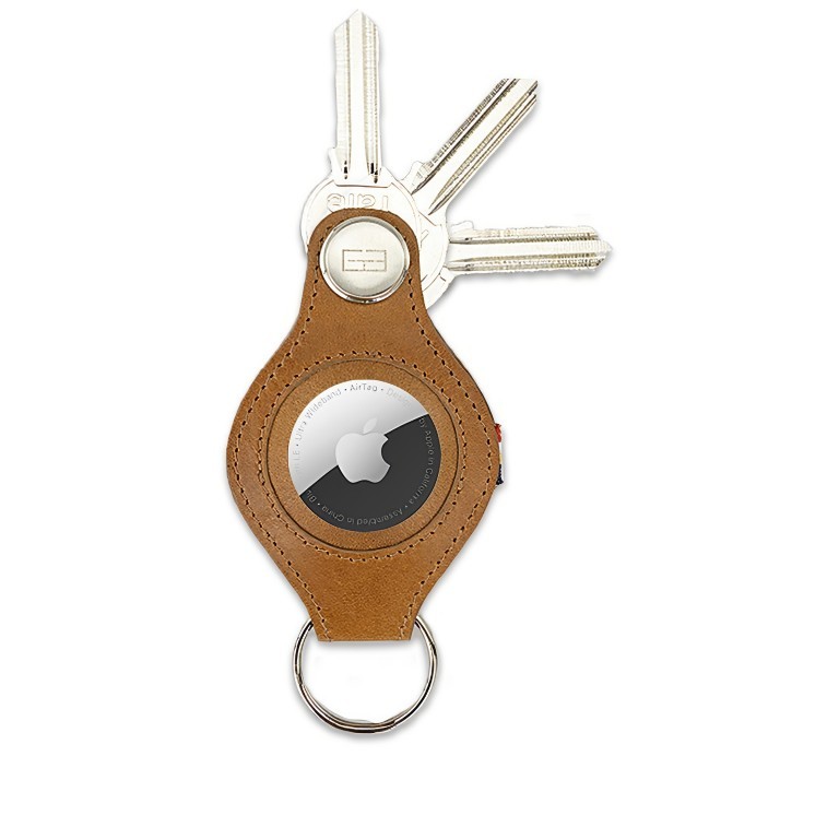 Schlüsselanhänger Lusso AirTag Key Holder Cognac, Farbe: cognac, Marke: Garzini, EAN: 5430003139356, Abmessungen in cm: 5x8.5x2, Bild 2 von 5