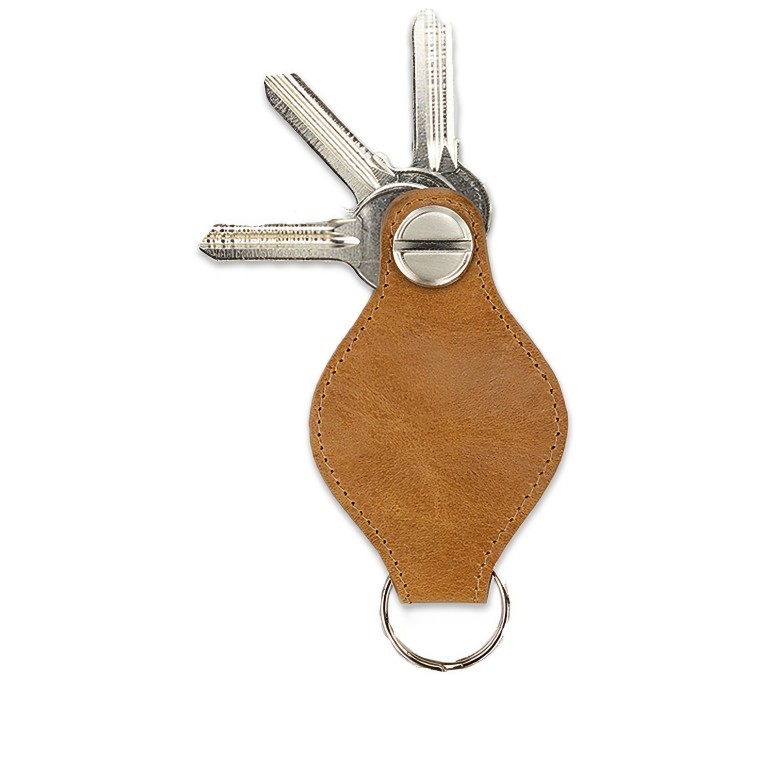 Schlüsselanhänger Lusso AirTag Key Holder Cognac, Farbe: cognac, Marke: Garzini, EAN: 5430003139356, Abmessungen in cm: 5x8.5x2, Bild 3 von 5