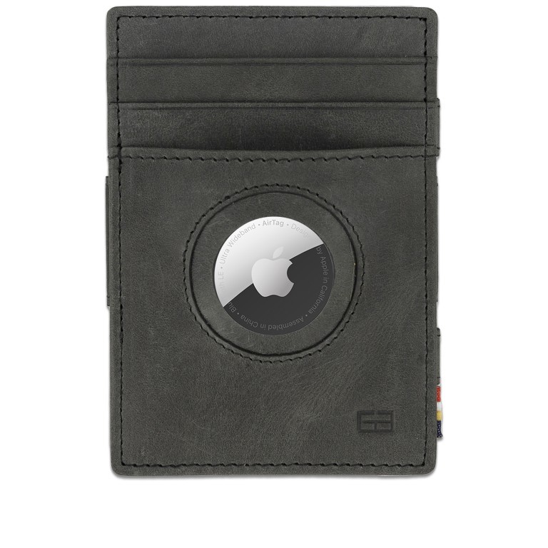 Geldbörse Essenziale Magic AirTag Wallet mit RFID-Schutz Black, Farbe: schwarz, Marke: Garzini, EAN: 5430003139240, Abmessungen in cm: 7.5x10.8x1.8, Bild 1 von 8
