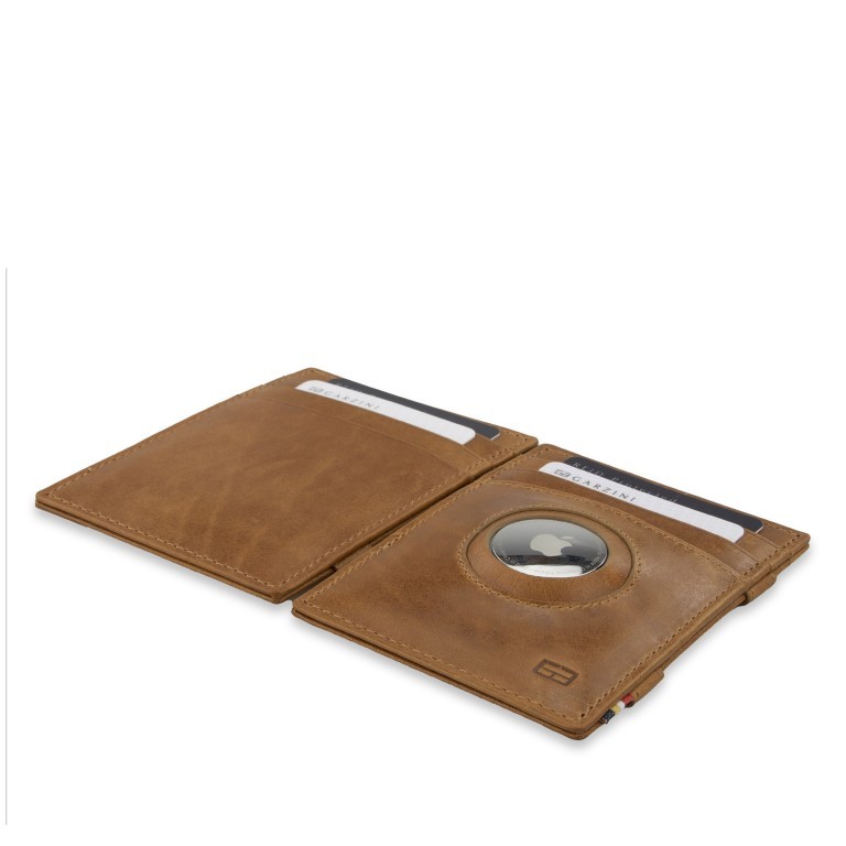 Geldbörse Essenziale Magic AirTag Wallet mit RFID-Schutz Cognac, Farbe: cognac, Marke: Garzini, EAN: 5430003139264, Abmessungen in cm: 7.5x10.8x1.8, Bild 4 von 8