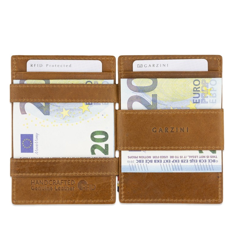 Geldbörse Essenziale Magic AirTag Wallet mit RFID-Schutz Cognac, Farbe: cognac, Marke: Garzini, EAN: 5430003139264, Abmessungen in cm: 7.5x10.8x1.8, Bild 6 von 8
