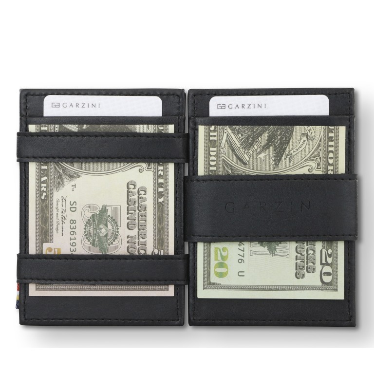 Geldbörse Cavare Magic Wallet Card Sleeve Vegan mit RFID-Schutz Black, Farbe: schwarz, Marke: Garzini, EAN: 0795152479285, Abmessungen in cm: 7.5x10.8x1, Bild 9 von 10