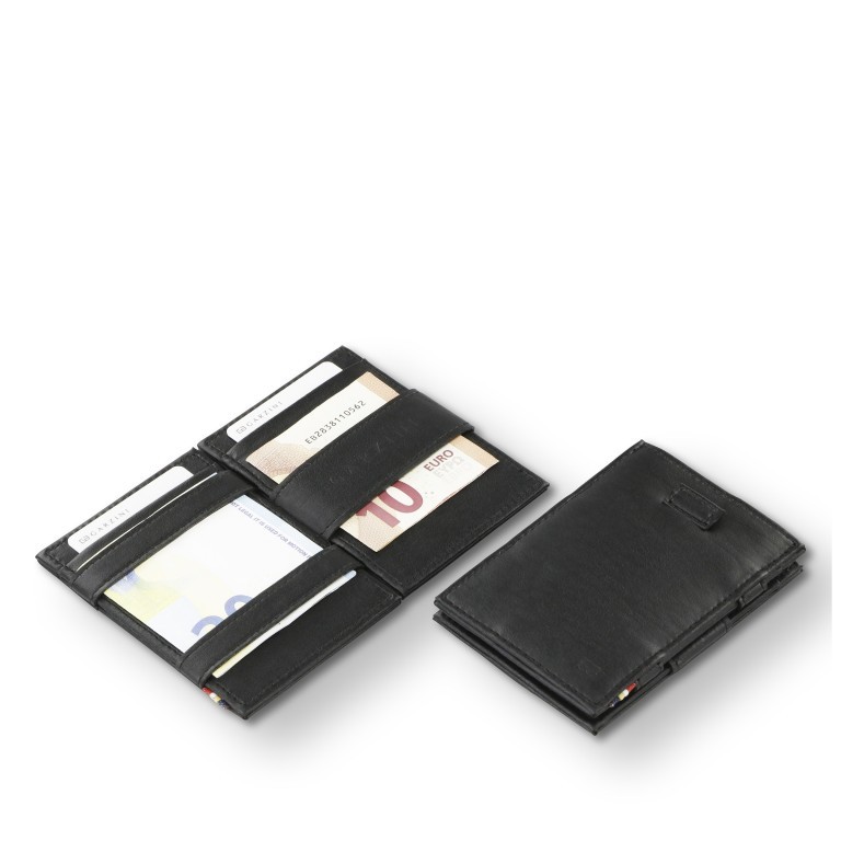 Geldbörse Cavare Magic Wallet Card Sleeve Vegan mit RFID-Schutz Black, Farbe: schwarz, Marke: Garzini, EAN: 0795152479285, Abmessungen in cm: 7.5x10.8x1, Bild 10 von 10