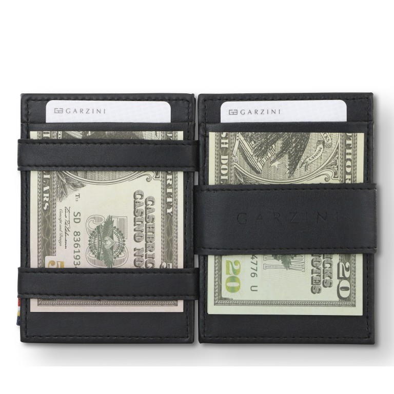 Geldbörse Cavare Magic Coin Wallet Card Sleeve Vegan mit RFID-Schutz Black, Farbe: schwarz, Marke: Garzini, EAN: 0795152479360, Abmessungen in cm: 7.5x10.8x1, Bild 8 von 9