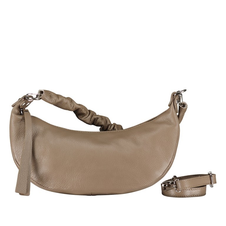 Beuteltasche Moonbag Taupe, Farbe: taupe/khaki, Marke: Hausfelder Manufaktur, EAN: 4065646019669, Abmessungen in cm: 31x18x10.5, Bild 1 von 8