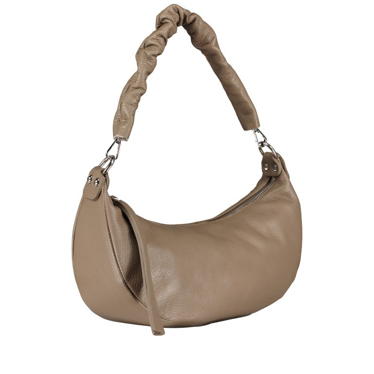 Beuteltasche Moonbag Taupe, Farbe: taupe/khaki, Marke: Hausfelder Manufaktur, EAN: 4065646019669, Abmessungen in cm: 31x18x10.5, Bild 2 von 8