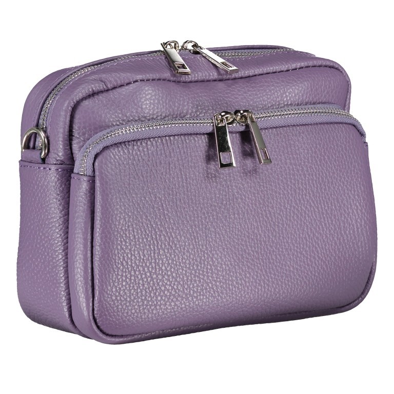 Umhängetasche mit austauschbaren Schulterriemen Viola, Farbe: flieder/lila, Marke: Hausfelder Manufaktur, EAN: 4065646019775, Abmessungen in cm: 22x15x7.5, Bild 2 von 6